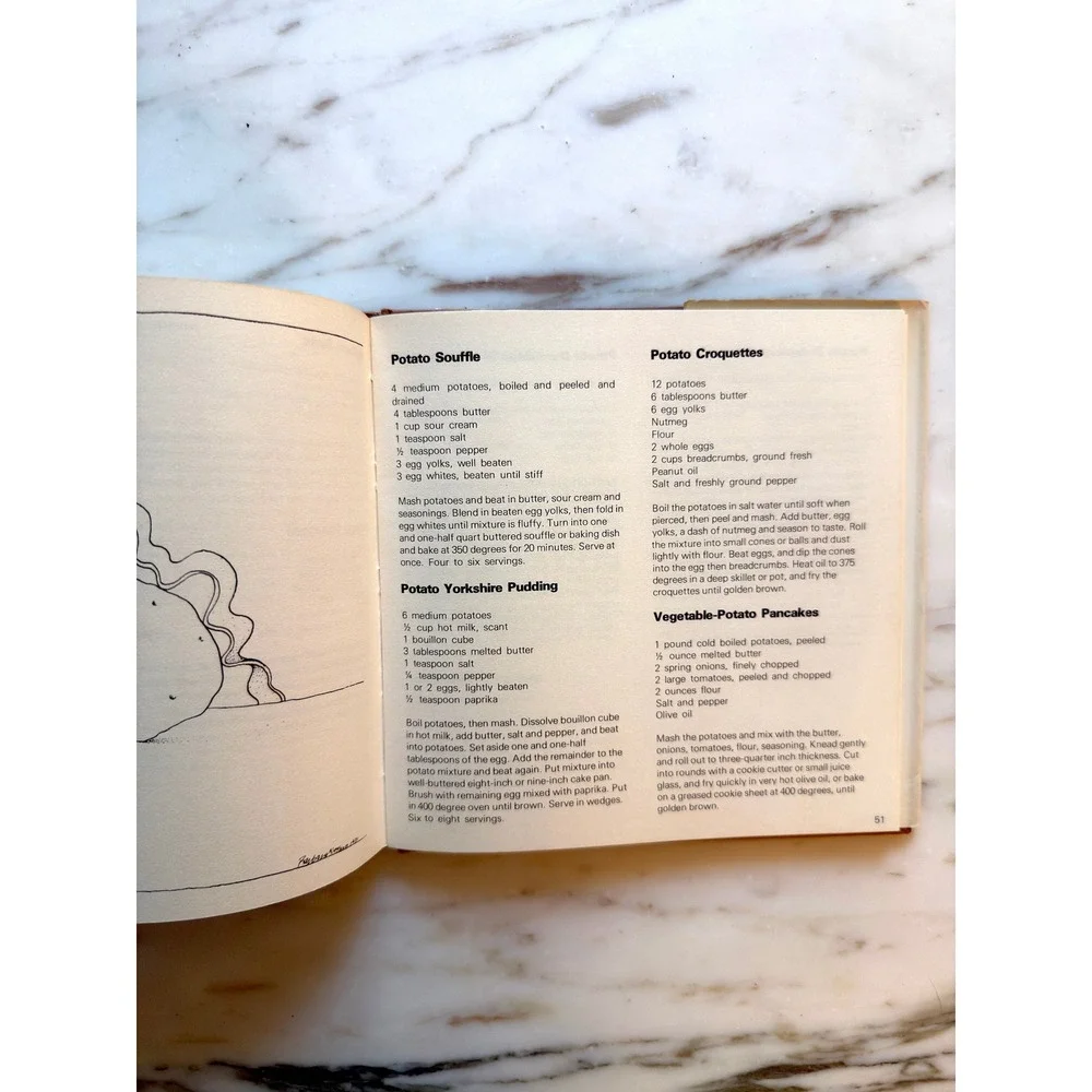 Vintage The Potato Book Cookbook Myrna Davis Truman Capote Foreword